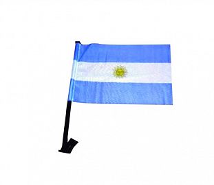 BANDERA MILENIO DE TELA ARGENTINA C/SOL MASTIL P/AUTO